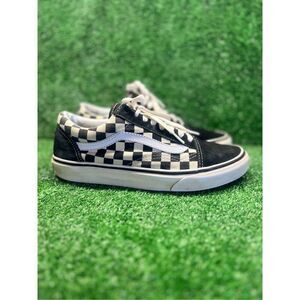 Vans Old Skool Black/White Checkerboard Skate Shoes Sz Mens 7 - Women’s 8.5